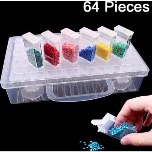 Diamond Painting Accessories 10/24/64/192/447 Grid Container Box DIY Diamant Embroidery Mosaic Tools Bead Plastic Drill Storage