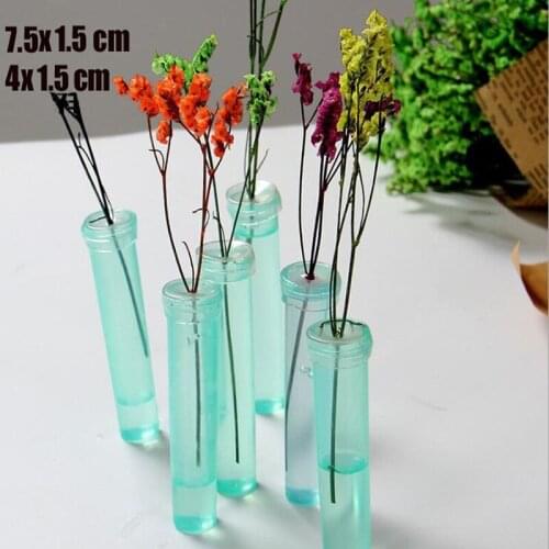 Free transportation Flower Nutrition Tube Plastic Floral Water Tube With Cap Fresh Flower Water Container
