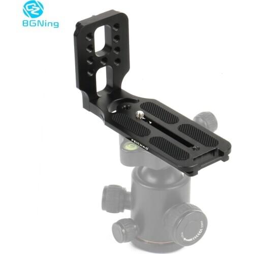 BGNing Quick Release L Plate L-132C Vertical Bracket Grip for Manfrotto Tripod Head Zhiyun Gimbal for Canon EOS DSLR Camera