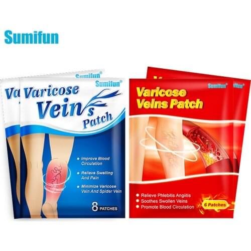 Hot! 2Types Sumifun Varicose Veins Plaster Vasculitis Phlebitis Spider Cream Varicosity Angiitis Removal Herbal Medical Patches