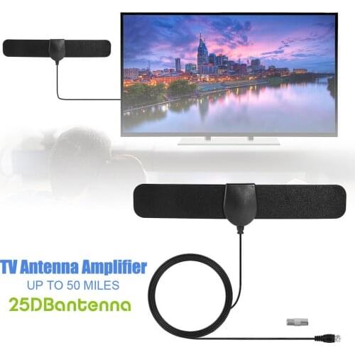50 Miles Indoor Digital TV Antenna Indoor 1080P HDTV VHF UHF Signal Receiver Amplifier Storage Temperature - 45-85 Celsius
