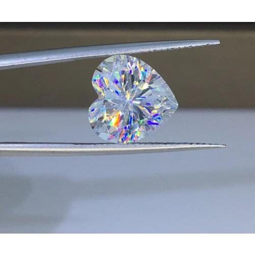 Poetry Of Jew Store Heart Moissanite 1.00ct D VVS barestone custom Moissanite ring Pendants for naked diamond