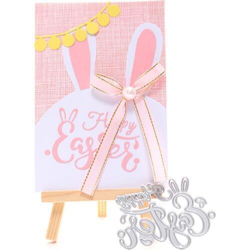 YaMinSanNiO Happy Easter Letter Metal Cutting Dies New 2019 for Craft Dies Scrapbooking Embossing Stencil DIY Die Cut Decoration