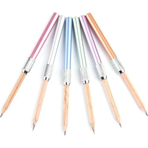 Metal Pencil Extender Holder Sketch Single Head Pencil Extender Holder Art Write Tool School Office Supplies