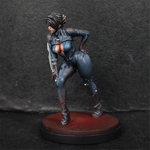 30mm Scale Model Resin Kit Future Female Warrior Assembly Models Figure Resin Kit Model Colorless Self-Assembled Toy