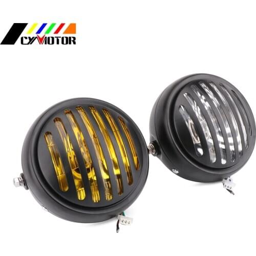 Motorcycle 5-3/4" Round Headlamp for KAWASAKI SUZUKI YAMAHA Parts Light 5.75 Inch Moto Headlight