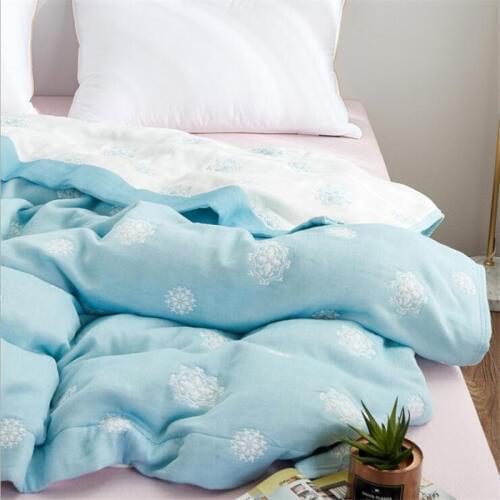 8 layers Muslin Cotton Gauze Blanket Soft Throw Plaid For Adults On Bed/Sofa/Plane/Travel Bedspread 150*200cm and 200*230cm