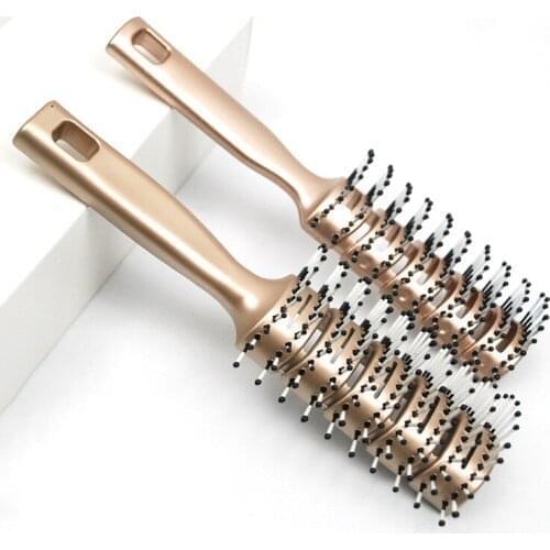 9-Rows Detangling Hair Styling Brush Detangle Hairbrush Scalp Massager Salon Hairdressing Straight Curly Wet Hair Comb