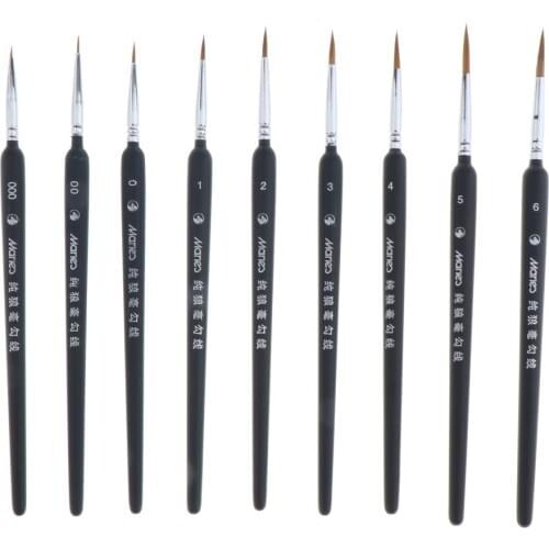 Fine Detail Paint Brushes Set For Models, Miniatures, Lettering & Face Paint