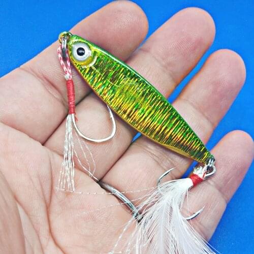 1PS Fishing Lure Hard bait Bass Fishing Jigs Weights 7-20g Holographic Trolling Saltwater Lures Isca Artificial Fish Tackle Pike