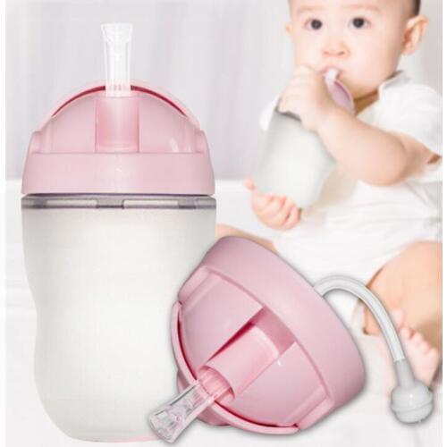 2Pc Wide Caliber Bottle Straw for COMOTOMO Silica Gel Wide Drink Bottle Cup Replace Silicone Soft Straws Baby Bottle Accessories