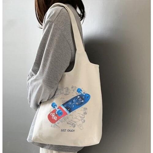 Retro Shoulder Bag for Women Trendy Vintage Large Shopping Bags Reusable Grocery Bag Bolso Grande Mujer Eco Friendly Products