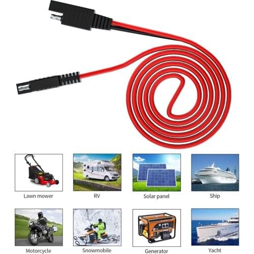 SAE Female to SAE Male Power Extension Cable Solar Battery Quick Disconnect Wire Harness SAE Copper Connector 1M High Quality