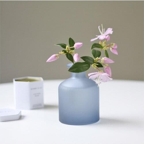 Punk Wind Brown Glass Vase Tabletop Dried Branches Dried Flowers Vase Artist Decorations Living Room Nordic Ins Home Decor