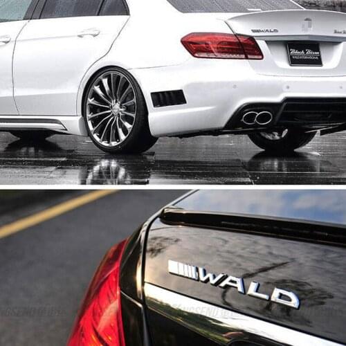 1Pcs 3D Metal WALD Black Bison Car Side Fender Rear Trunk Emblem Badge Sticker Decals for Universal Cars Moto Bike Decorative