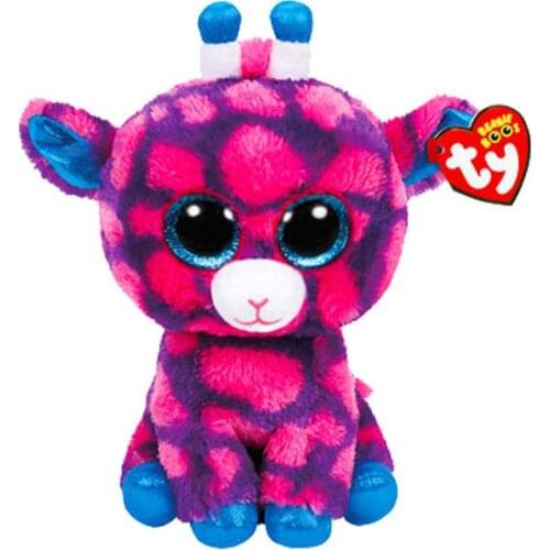 15cm Ty Big Eyes Stuffed Plush Animals the Giraffe Toy Slick Soft Plush Unicorn Owl Doll Children Toy Gift