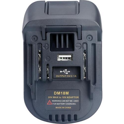 20V To 18V Battery Adapter Conversion Dm18M Li-Ion Charger Tool Adapter For Milwaukee Makita Bl1830 Bl1850 Batteries