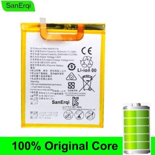 Battery For Huawei Nexus 6P H1511 H1512 Rechargeable Li-ion phone battery HB416683ECW 3450mAh SanErqi