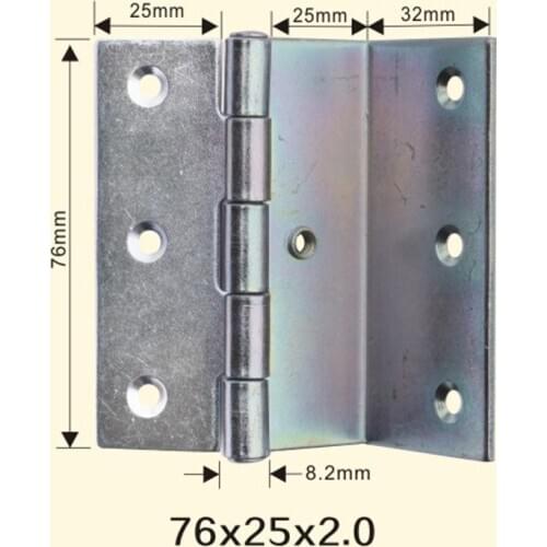 Freeshipping 76*25*2mm Iron Metal Hinge Sewing Machine Folding Table Furniture Flip Tray Hinges Big Door Hinges