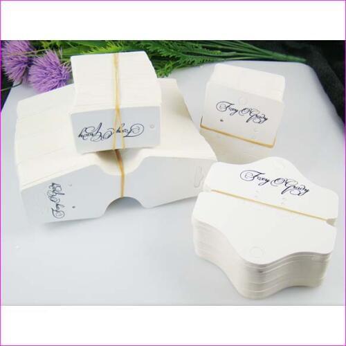 1000sets Custom printed logo jewelry set package hanging tag cards necklace earring garment tag hanging headband paper cards