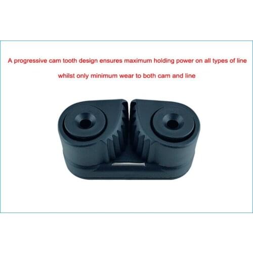 Black Composite 2 Row Matic Ball Bearing Cam Cleat Pilates Equipment Marine Boat Fast Entry Rope Wire Fairlead Sailing Sailboat