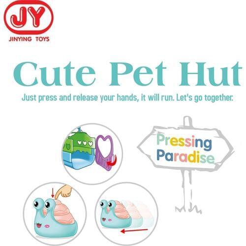 Children Pull Back Car Toys Push and Go Friction Powered Toys Mobile Snail Home Model Baby Mini Moveable Wind Up Toys For Kids