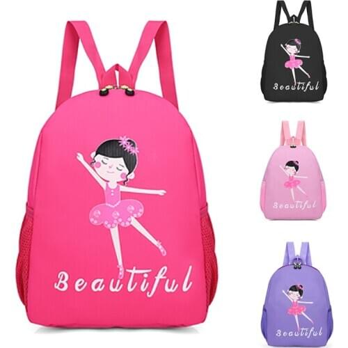 Girl Ballet Dance Shoulder Bag Large Capacity Princess Backpack Hot Pink Black Purple Ballet Dancing Package High Quality
