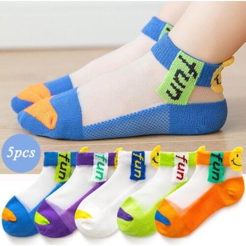 5 Pairs/set Summer Mesh Sock Newborn Accessories Toddler Girl Boys Socks Baby Stuff Childrens Casual Socks Calcetines Verano