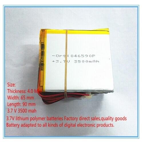 Best battery brand 3.7 V 3500MAH 046590 7 inch tablet battery 406590 mah wisdom cool x5 T7S HKC