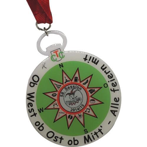 Custom Printing Medal Factory Price custom Festival medals with red ribbons tapes professional design custom Logo medals