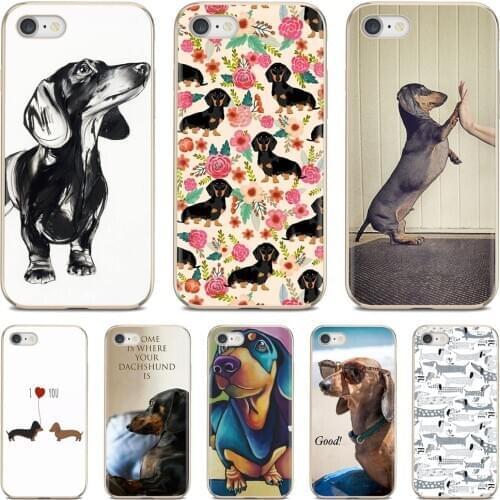Soft Case Housing For Samsung Galaxy A10 A40 A50 A70 A3 A5 A7 A9 A8 A6 Plus 2018 2015 2016 2017 Dachshund Silhouette Puppies Dog