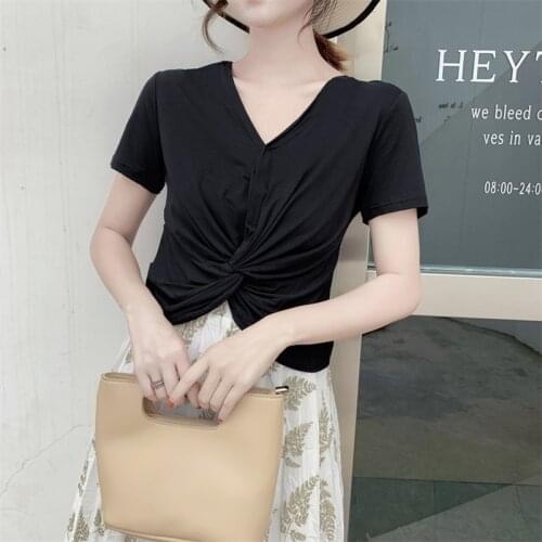 2020 High Quality New Women 95% Cotton Shirt Solid Short Sleeve Soft Comfortable Basic Shirt Female Slim Tops Plus Size M-6XL
