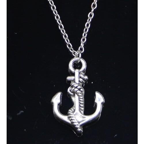 New Fashion Necklace 28x20mm anchor rope Pendants Short Long Women Men Colar Gift Jewelry Choker