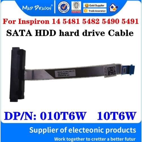 NEW original Laptop SATA HDD hard drive cable Disk connector CABLE For Dell Inspiron 14 5481 5482 5490 5491 DP/N: 010T6W 10T6W