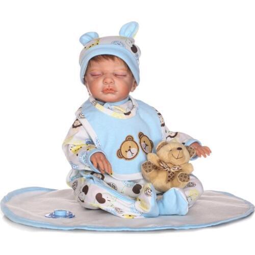 NPK real sleeping fake baby silicone dolls reborn 20" lifelike newborn babies boy girl dolls toys bebe gift reborn bonecas