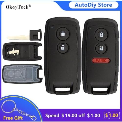 Okeytech 2/3 Buttons Smart Remote Control Key Shell Case For Suzuki SX4 Grand Vitara Swift Keyless Entry Fob With Insert Blade