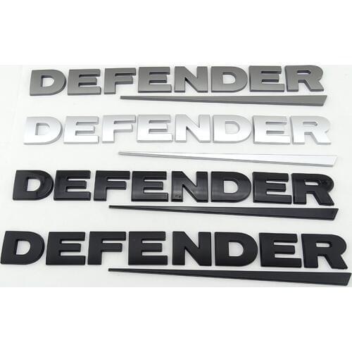 Plastic Black Color 3D Lettering Badge Decal letters 90 110 DEFENDER Rear Emblem