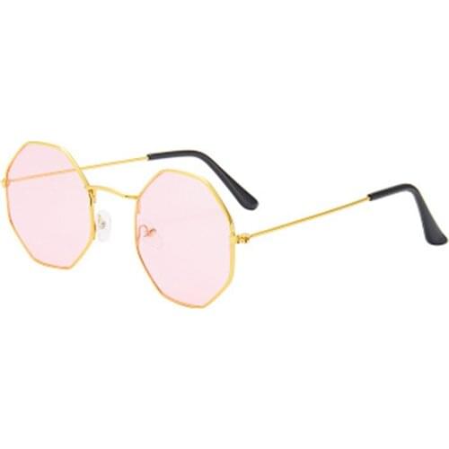 Retro Glasses Metal Eyewear Optical Eye Glasses Vintage Polygon Anti Blue Light Transparent Spectacle Frames Sunglasses Unisex