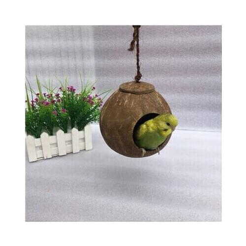 Coconut shell bird nest shell parrot coconut bird nest parrot supplies anti-bite
