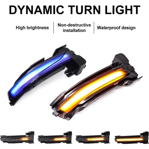 For Ford Focus 4 MK4 2019 2020 Dynamic LED Flowing Turn Signal Side Mirror Indicator Light Sequential Blinker Lamp Car Styling