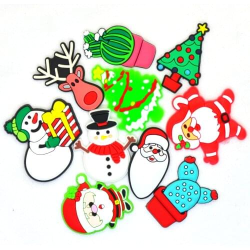 20PCS Christmas Tree Decorations Soft Rubber Art Album Embellishments DIY Scrapbooking Craft Accessory,Christmas Party Deco