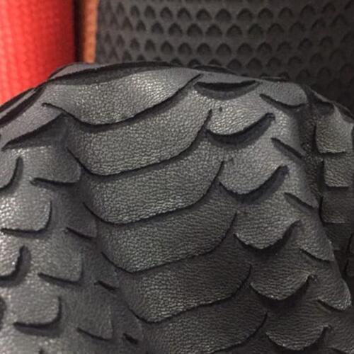 High Quality soft genuine cutted snake scales cowhide leather piece fabric,1.1-1.3mm