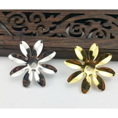 20pcs 28mm Filigree flower Wraps Metal Charms For Embellishment Scrapbook DIY Jewelry Metal Craft
