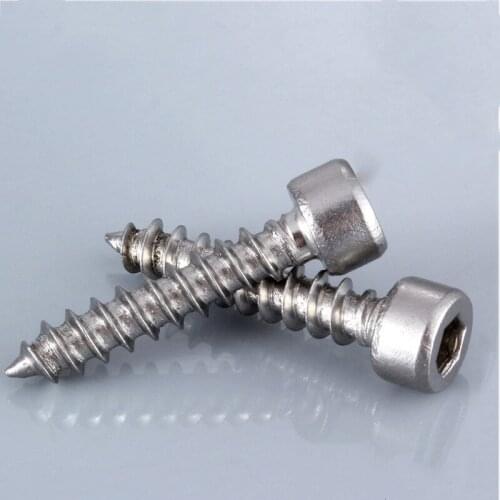 20pcs M3 Stainless steel Inner Hex screws self-tapping screw round Cylinder head hex equipment furniture bolt 6-30mm length