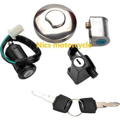 4 Wire Ignition Switch fuel tank Cap Lock key Kits For Monkey Bike Z 50 Z50 Motorbike
