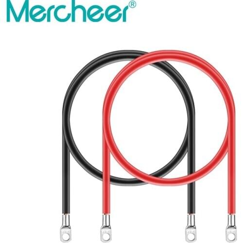 8/6/4 AWG Battery Connection Cable,High Current Copper Wire with Lug,Car Inverter Wire UPS Battery Series and Parallel Connect