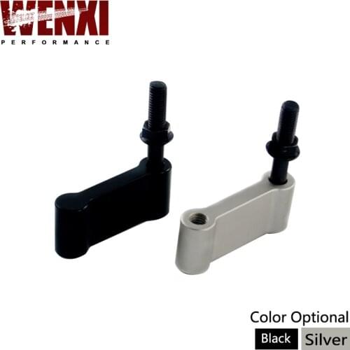 Aluminum M10x1.5mm ASR Style Dog Bone Shifter Relocator White Extender Adjustable For Honda Acura WX5468