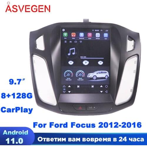 Asvegen Car Radio For Ford Focus 2012-2015 Vertich 10.4'' Android 6.0 Quad Core 2GB Ram DVD GPS Navi headunit Stereo Multimedia