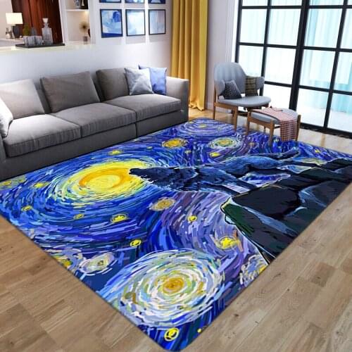 Colorful Large Carpet Wolf 3D Print Kids Game Carpets Child Bedroom Play Crawl Floor Mat Home textile Soft non-slip washable Rug