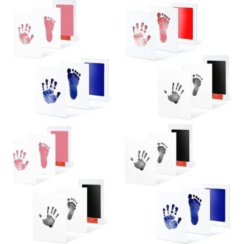 Baby Handprint Footprint Ink Pads Kits Pet Cat Dog Paw Print Souvenir Safe Non-Toxic Gift